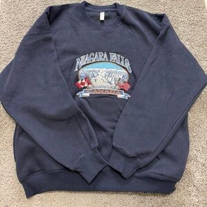 YesStyle Navy Niagara Falls Canada Sweater